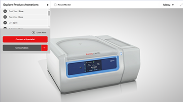 Thermo Scientific™ Visita guiada en 3D de la centrífuga de la serie Pro