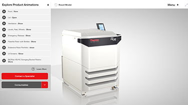 Thermo Scientific™ Visita guiada 3D de la centrífuga de alta velocidad Sorvall™ LYNX™