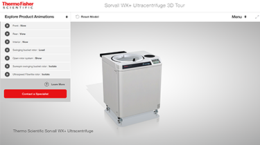 Thermo Scientific™ Visita guiada en 3D de la ultracentrífuga Sorvall™ WX+